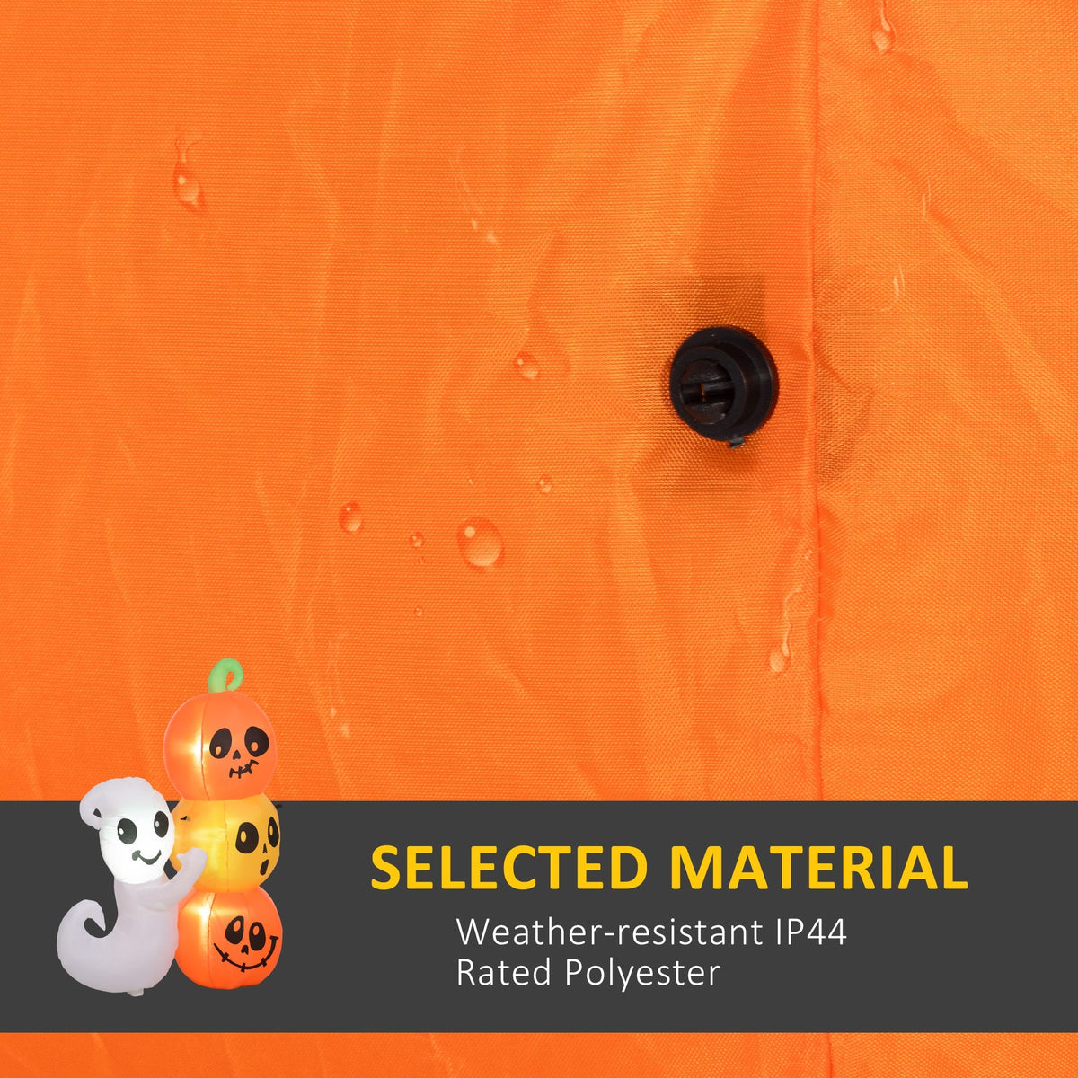 5-Foot Illuminated Halloween Ghost and Pumpkin Inflatable