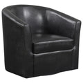 Tournefeuille - Swivel Armchair With Barrel Back Design And Sloping Armrests - Brown