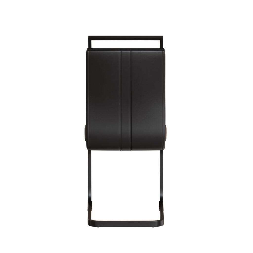 Modern Dining Chairs With High Back Upholstered Design Metal Legs