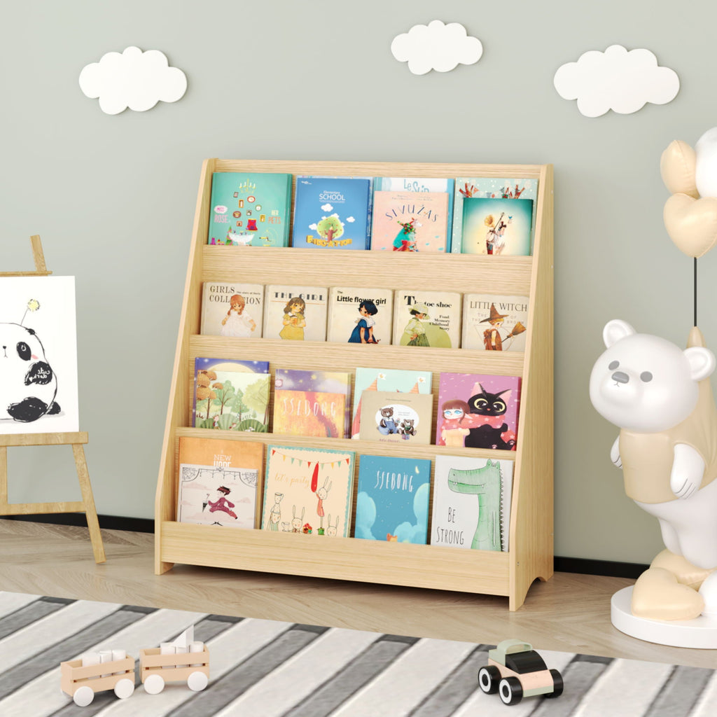 4 Tier Bookshelf, Toddler Book Display Shelves