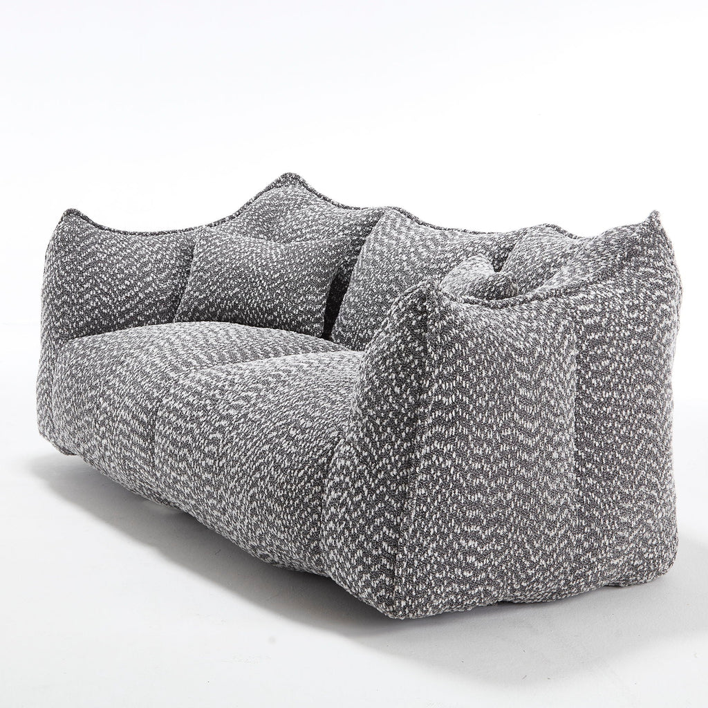 Comfortable Dual Beanbag Chair With High Resilience Foam Core For 2 People