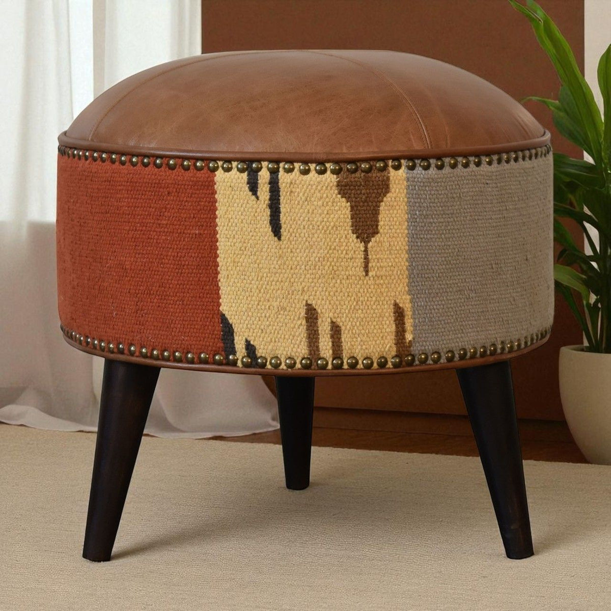 Footstool - Brown