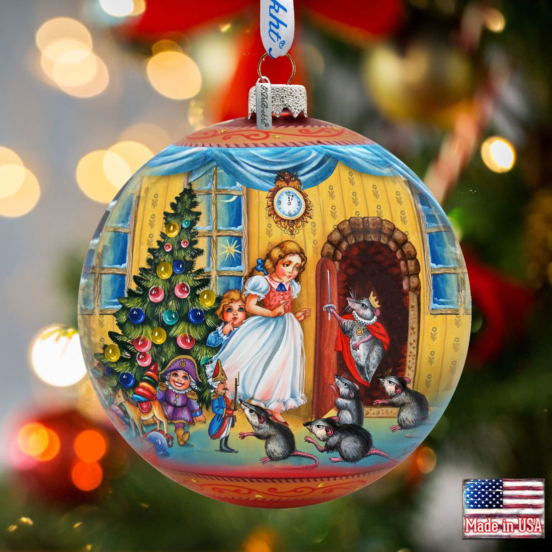 Story of Clara and the Nutcracker Glass Ornament Limited Edition by G. DeBrekht - Christmas Decor - 73884