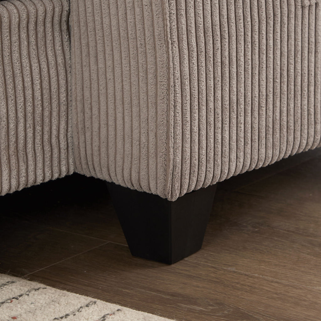 Convertible Chaise Lounge Sofa Chair With USB Ports, Cup Holders, Phone Holder And Storage