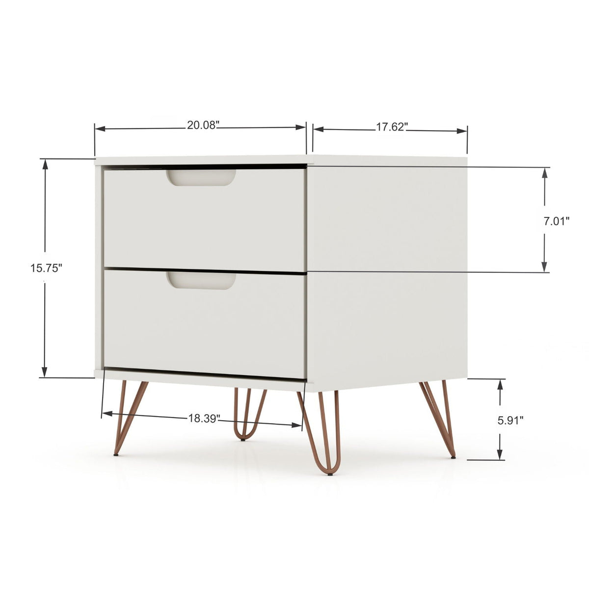 Rockefeller - 2 Drawer Nightstand