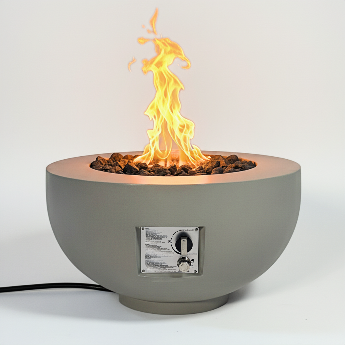 Outdoor Round Propane Fire Pit Table 28-inch, 40,000 BTU