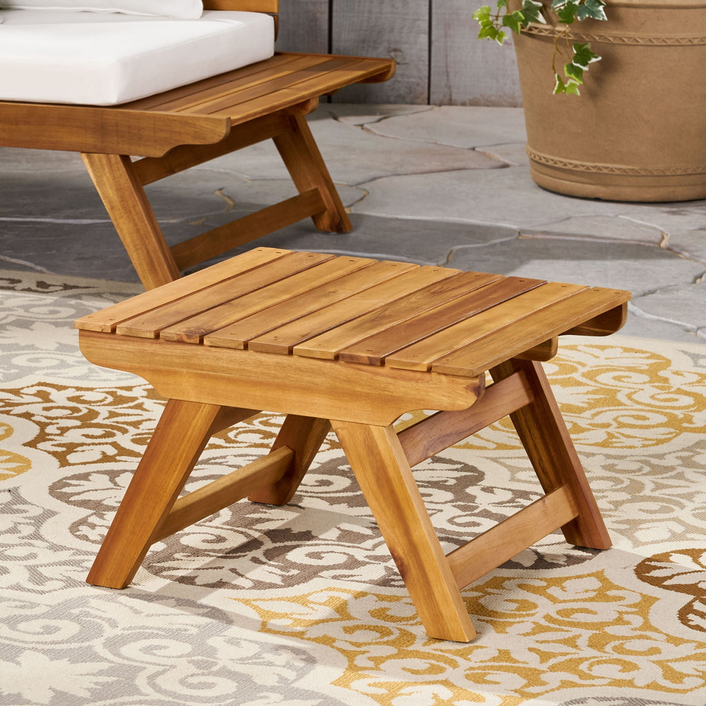 Sedona Outdoor Side Table With Open Slat Design