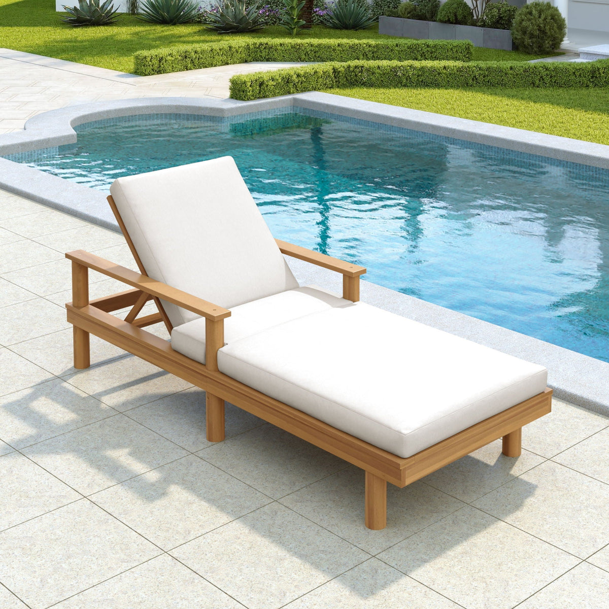 5 Position Adjustable Outdoor Chaise Lounge
