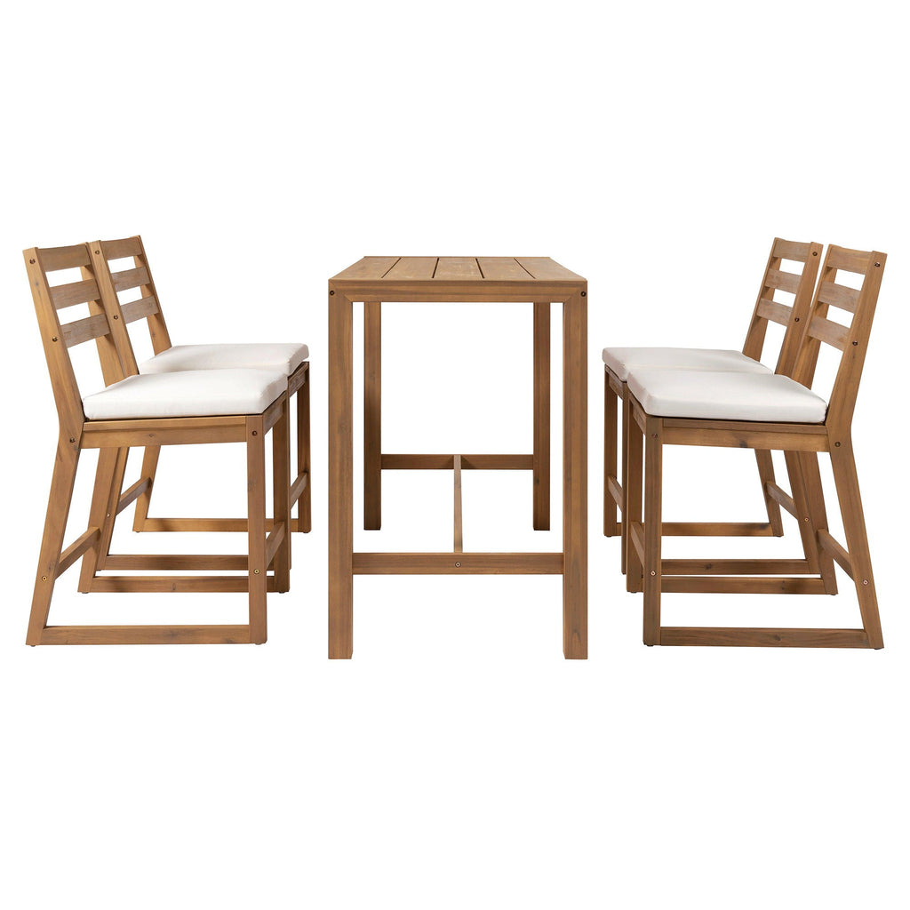 Patio Bar Set With Ergonomic Chairs