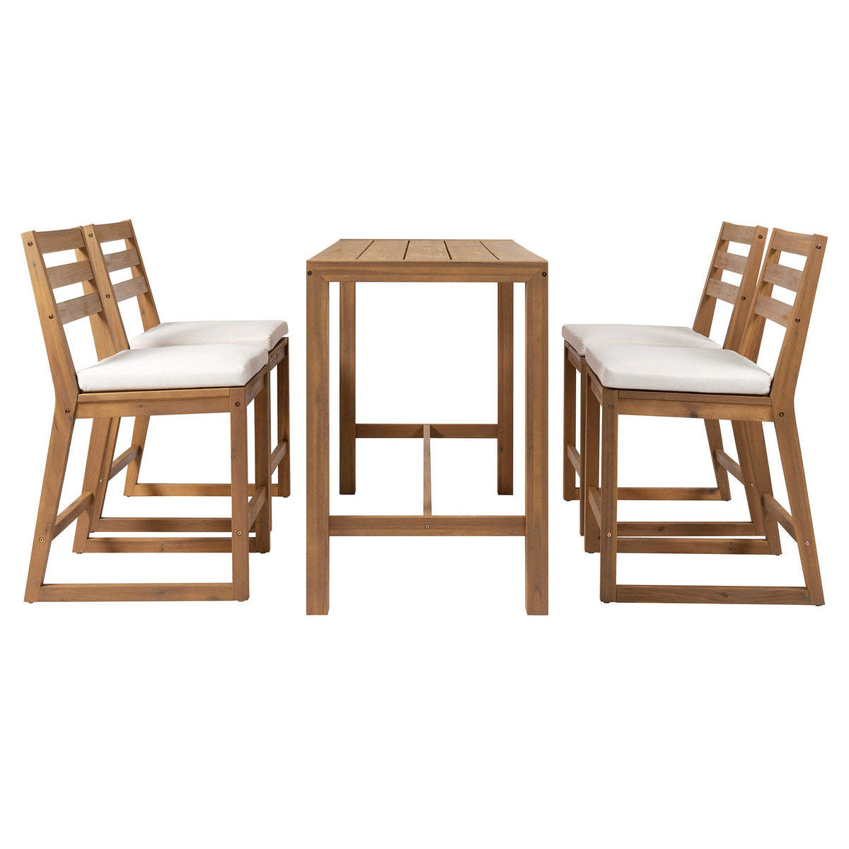 Patio Bar Set With Ergonomic Chairs