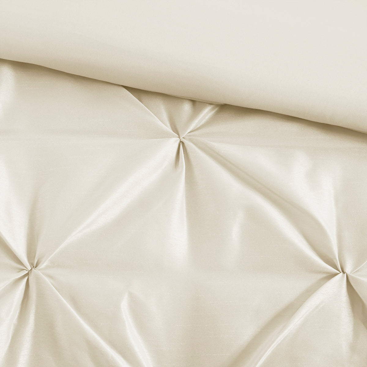 7 Piece Tufted Comforter Set Ivory Cal King