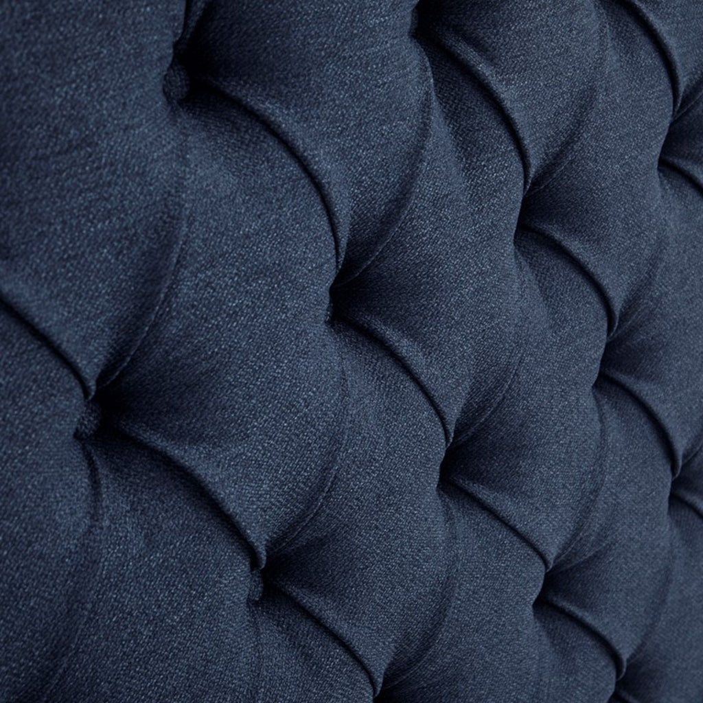 Transitional Upholstery Headboard With Tufted Buttons And Nailhead Trim