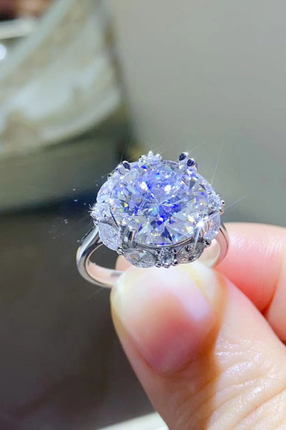 5 Carat Brilliant Round Cut Sparkala™ Platinum Over Pure Sterling Silver Ring
