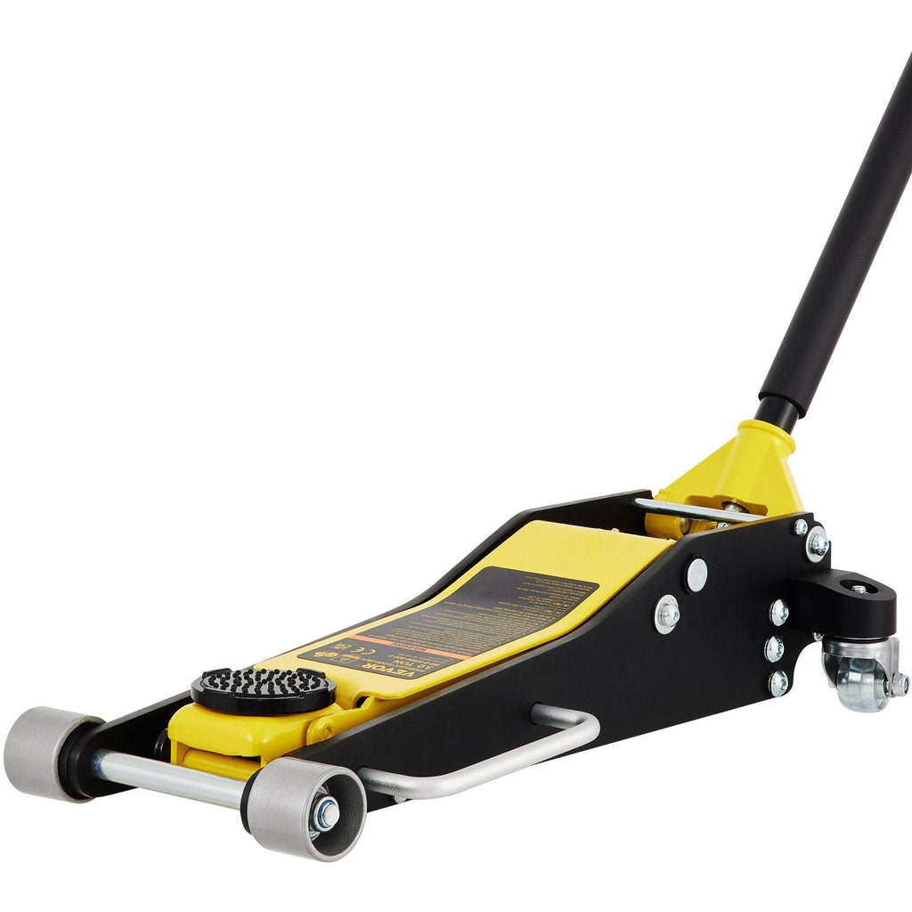 Vevor Racing Floor Jack 3 Ton Dual Pump Lift - Natural