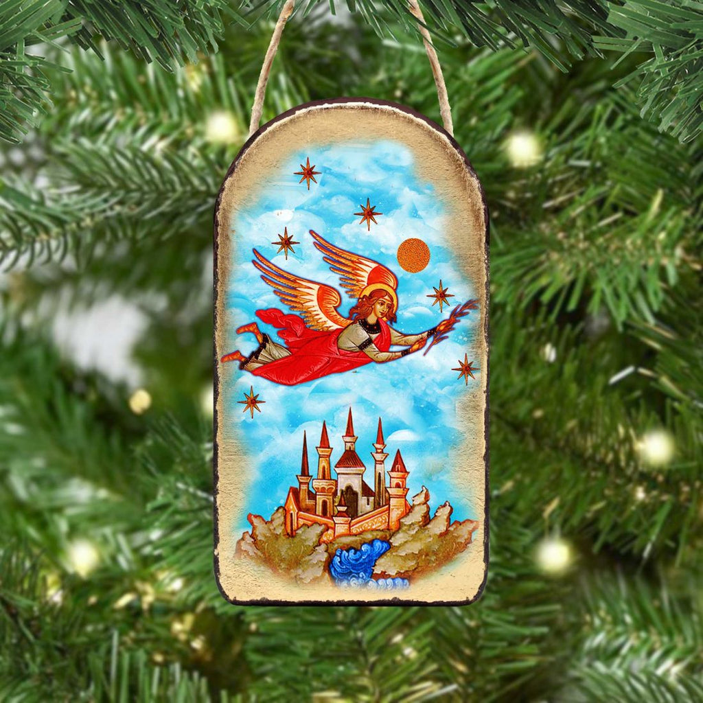 Watching Over Flying Angel Religious Christian Sacred Icon Ornament - Inspirational Icon Decor - 87034