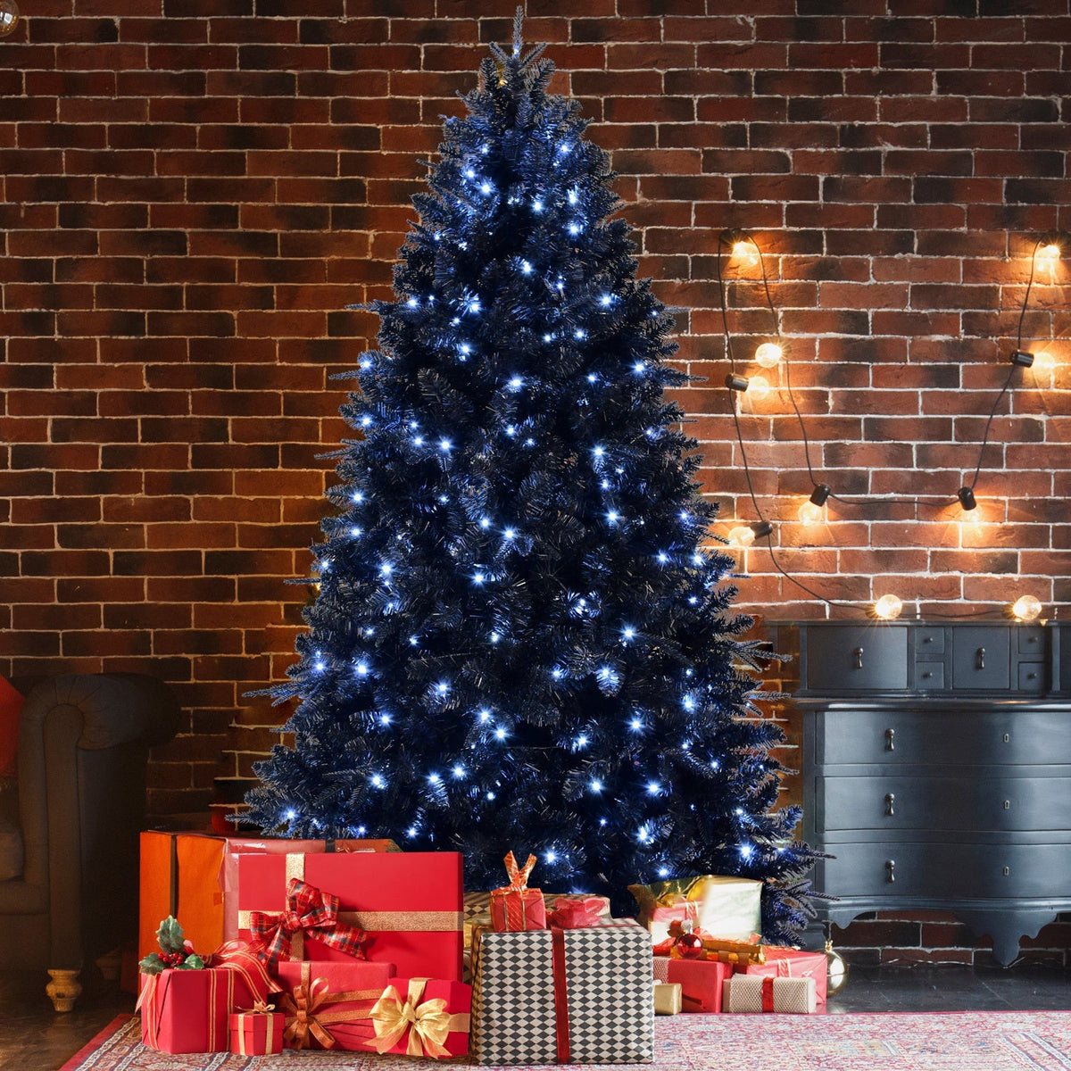 The 6-Foot Pre-Lit Black Christmas Tree