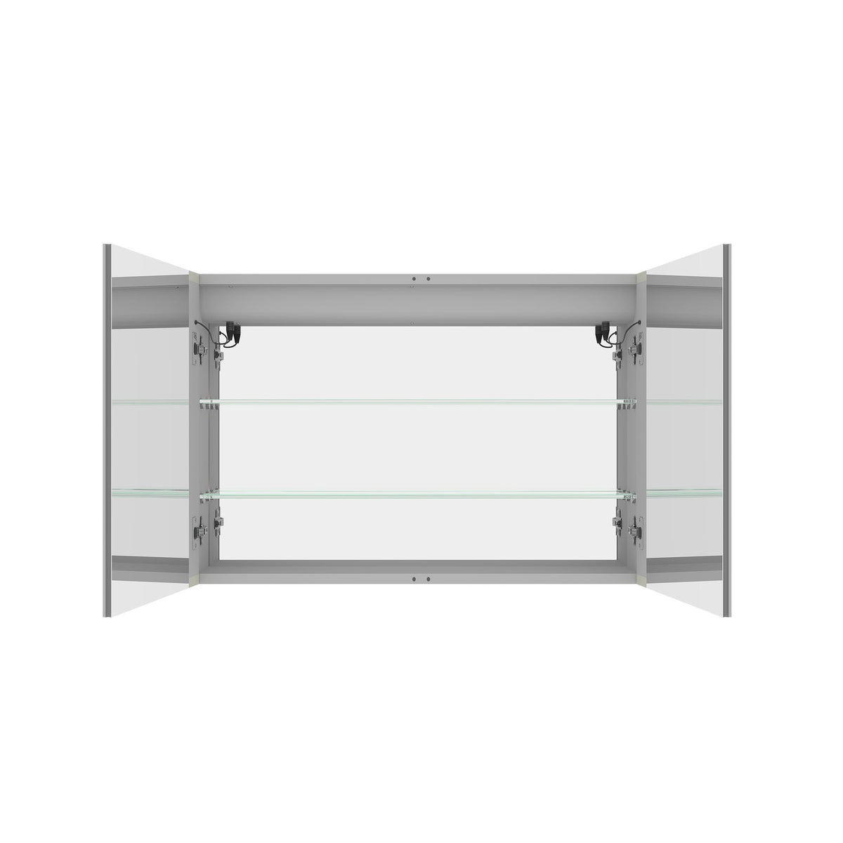 LED Medicine Cabinet With Mirror, Double Door With Defogger, Dimmer, Surface Mount