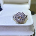 2 Carat Sparkala™ Sunburst Pure Sterling Silver Ring