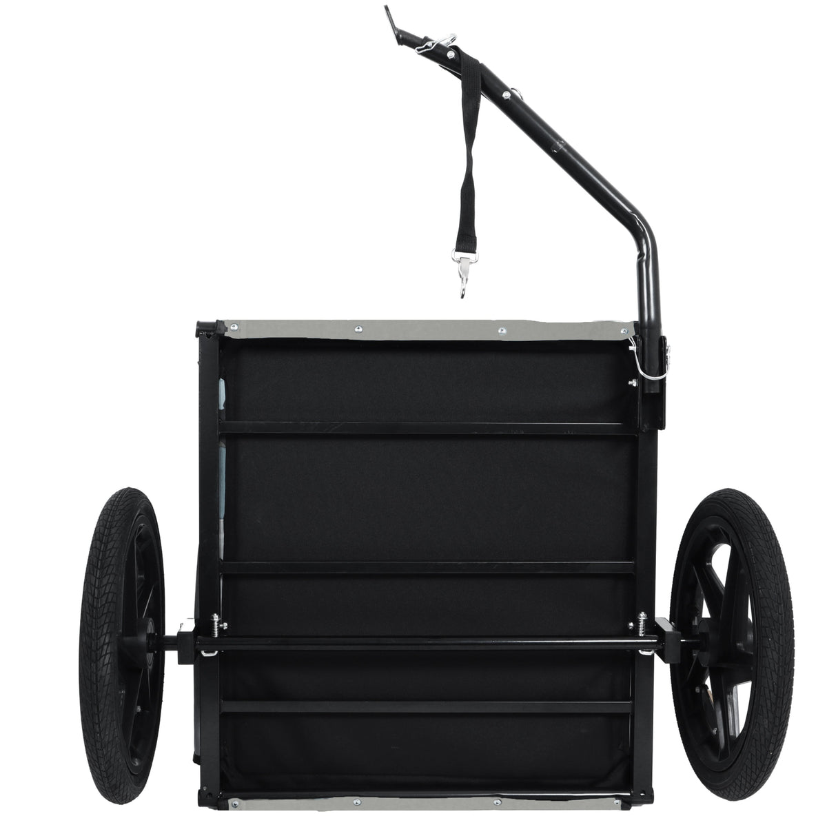 Outdoor Heavy Duty Collapsible Pet Bike Trailer with 16-Inch All-Terrain Wheels