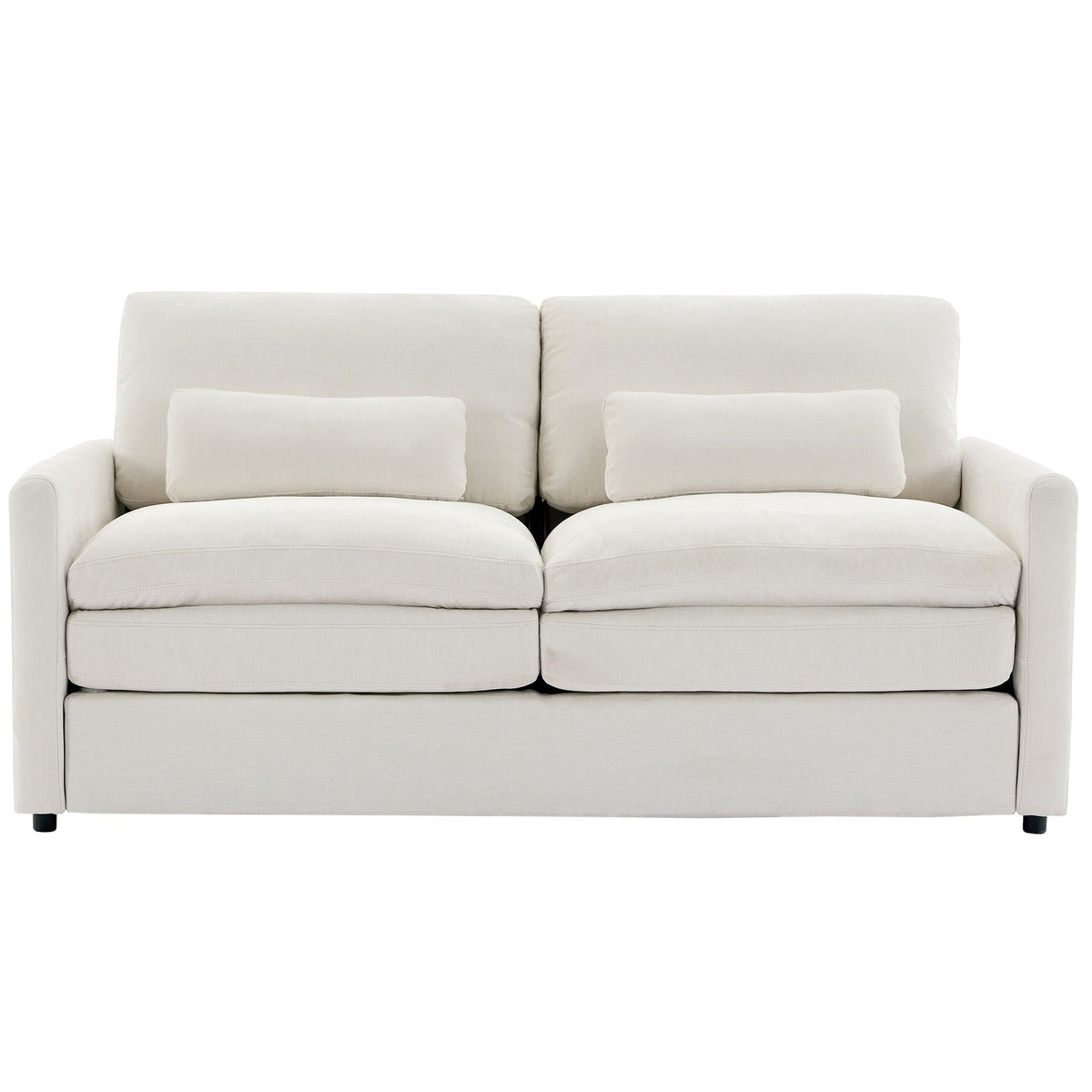 Cozy Upholstered Cushion Loveseat Sofa For Living Room