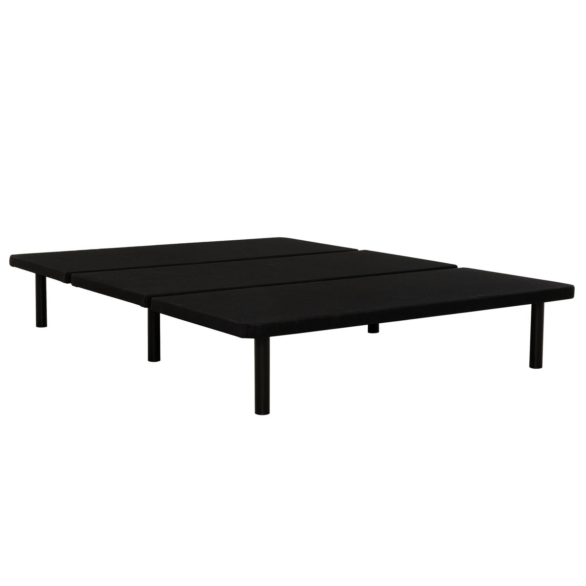 Queen Size Platform Bed Frame, Bedroom Furniture Metal Bed Foundation Base - Black