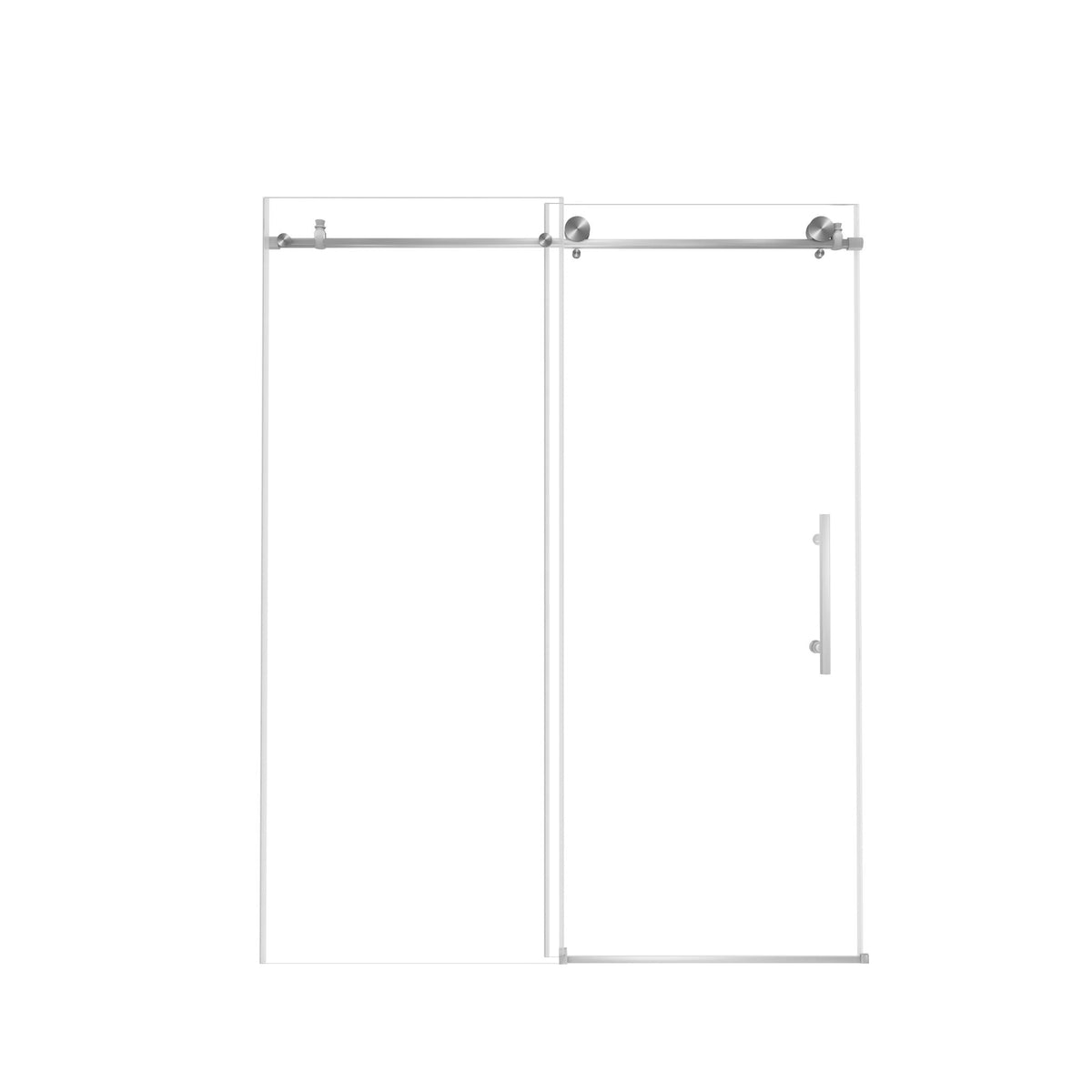 Frameless Shower Door, Smooth Sliding Tracks