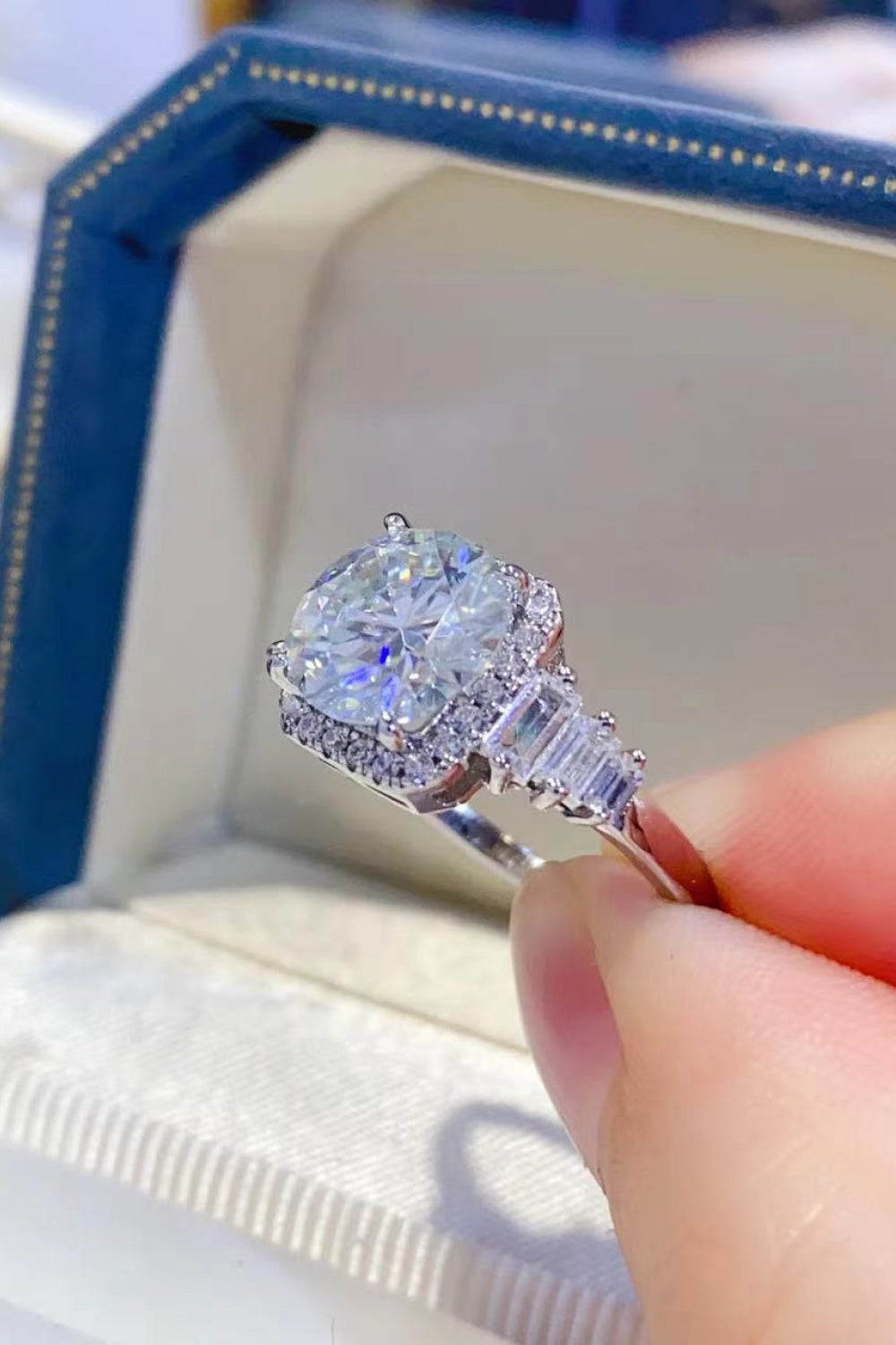 3 Carat Sparkala™ Platinum Over Pure Sterling Silver Ring