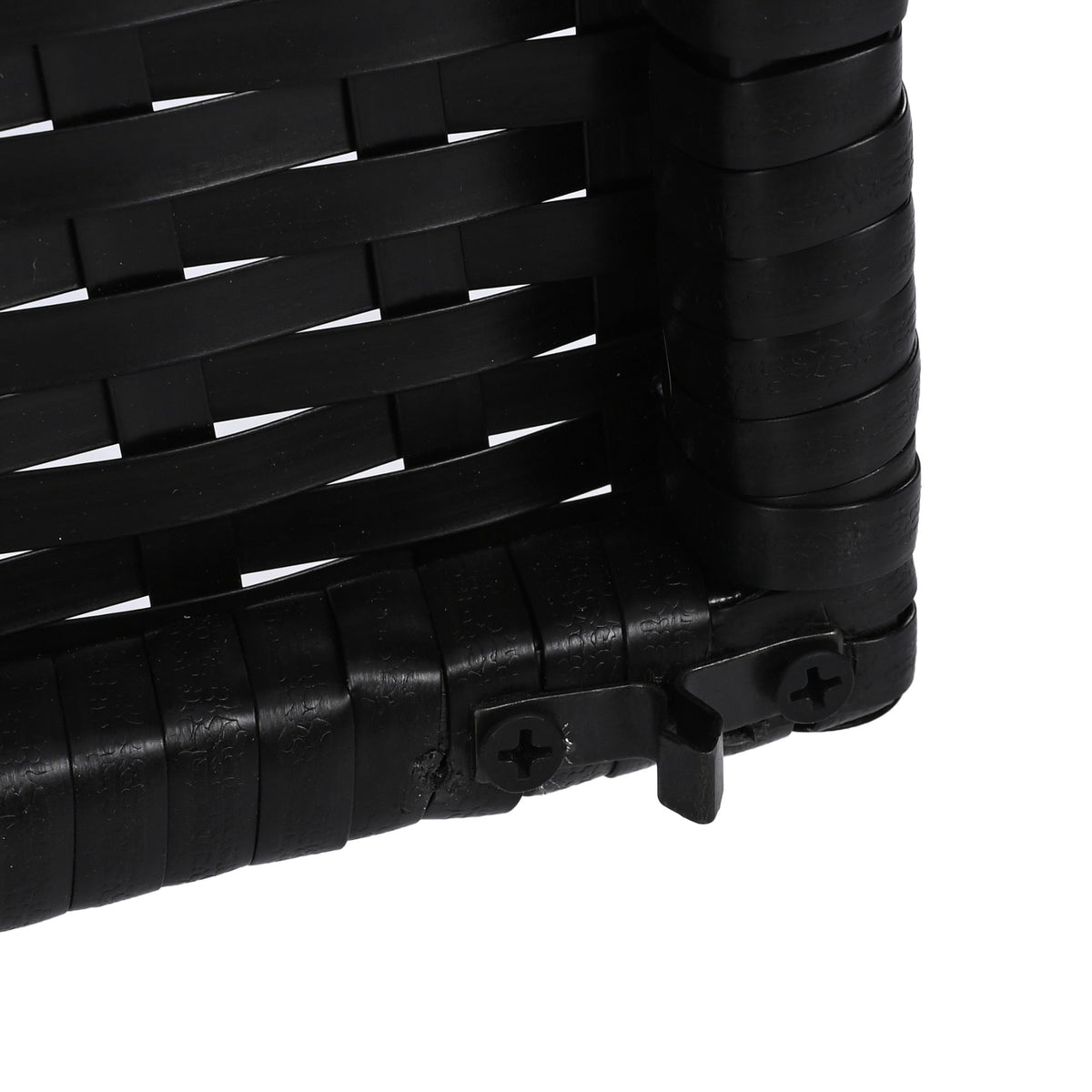 K&K 47.5"W Wicker Outdoor Storage Cabinet with Tempered Glass Top