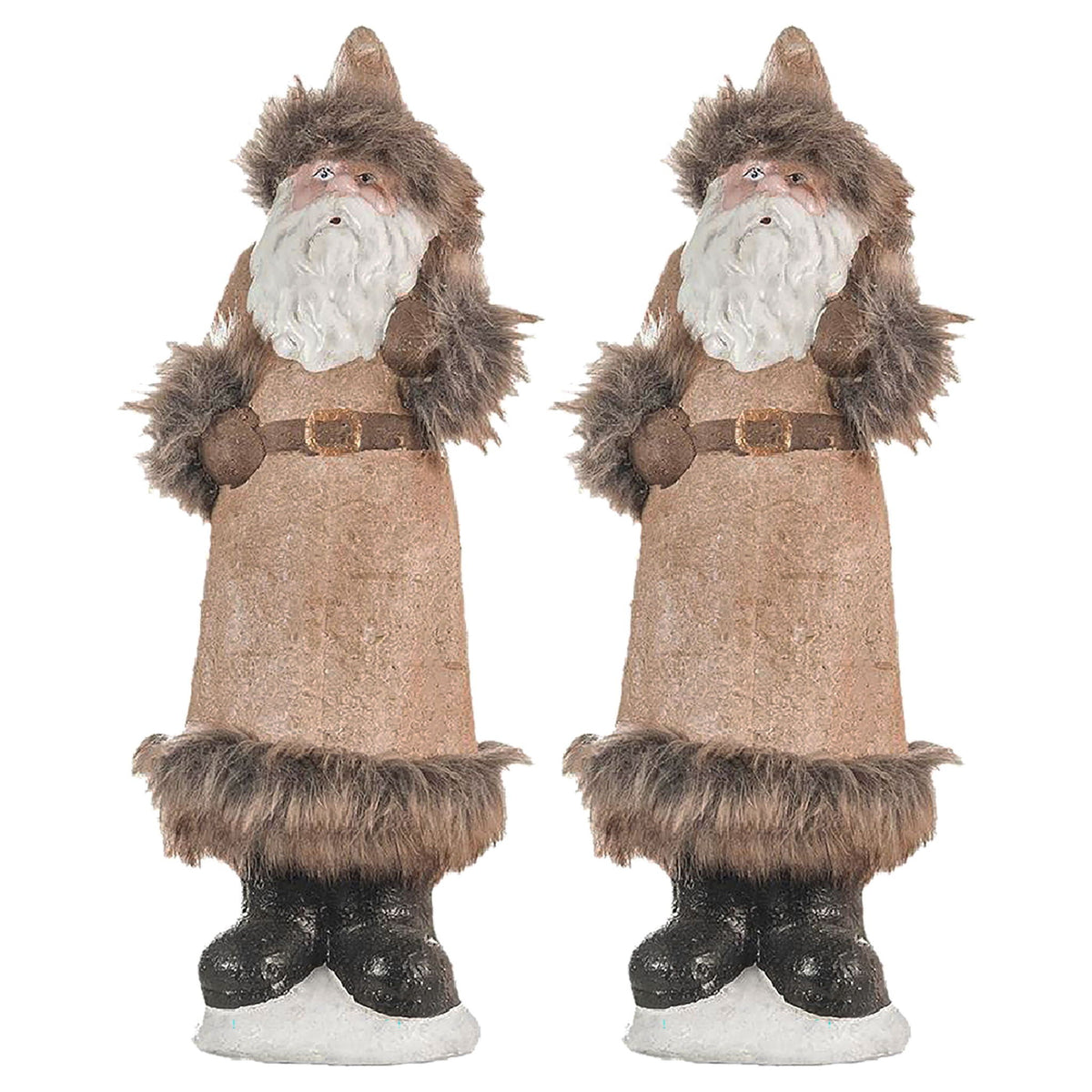 Christmas Gnomes Decorations, Christmas Table Home Ornaments For Holiday Party Gifts (Set of 2) - Beige / White