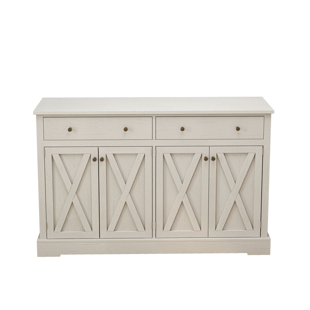 Vintage Sideboard With 2 Drawers And Four Doors For Living Room