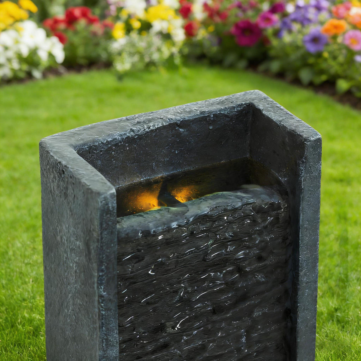 40 Inch Modern Outdoor Water Fountain
