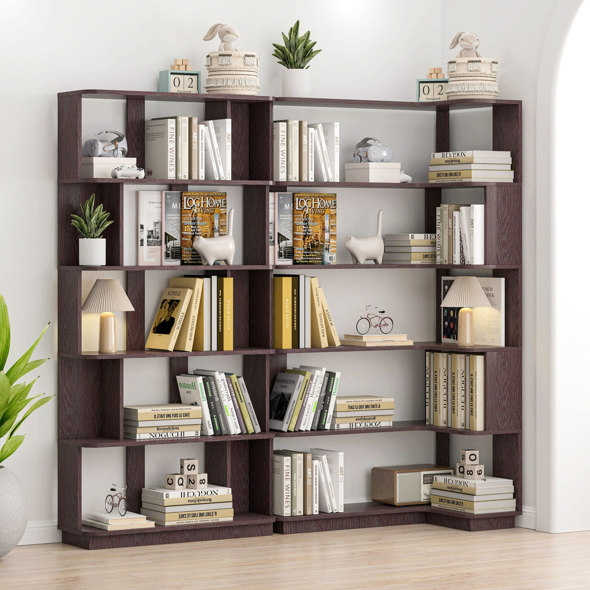 L-Shaped Design Corner Bookshelf