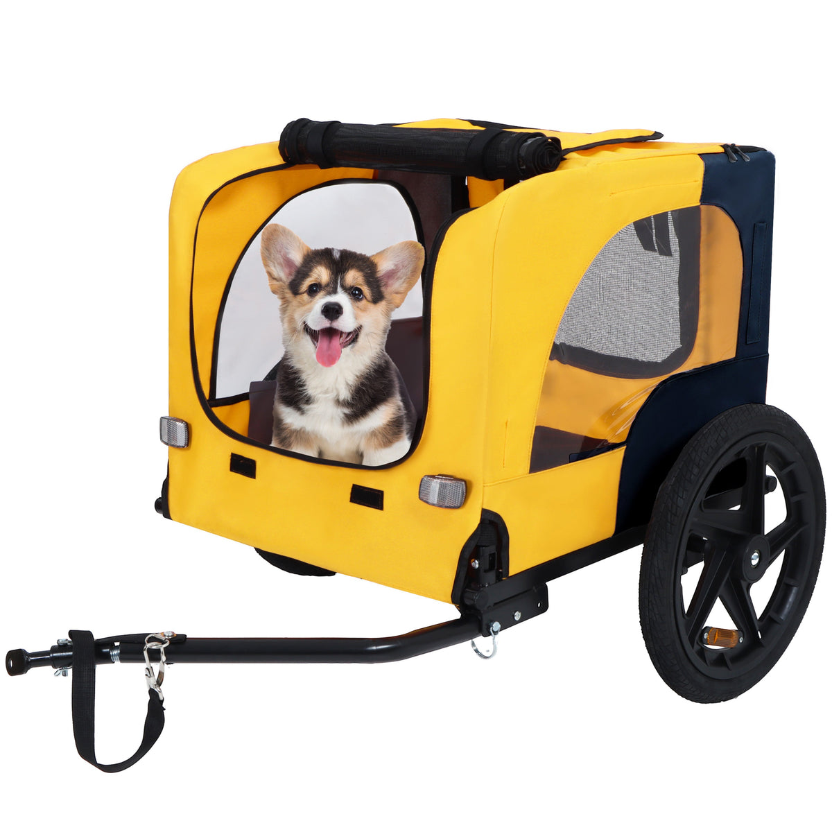 Pet Bike Trailer Dog Cart for Medium Dogs up to 66 lbs
