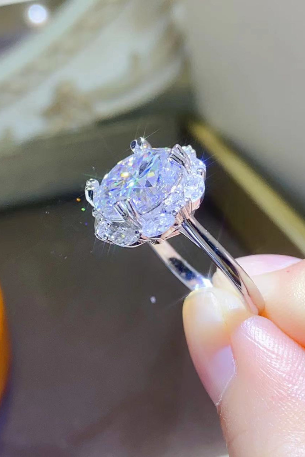 5 Carat Brilliant Round Cut Sparkala™ Platinum Over Pure Sterling Silver Ring