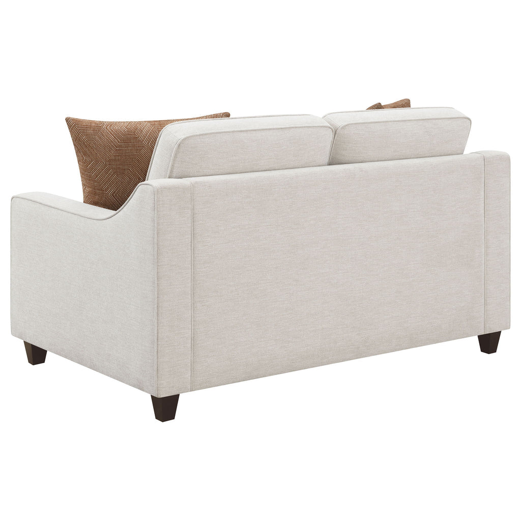 Mahaffey - 2 Piece Track Arm Living Room Set - Beige