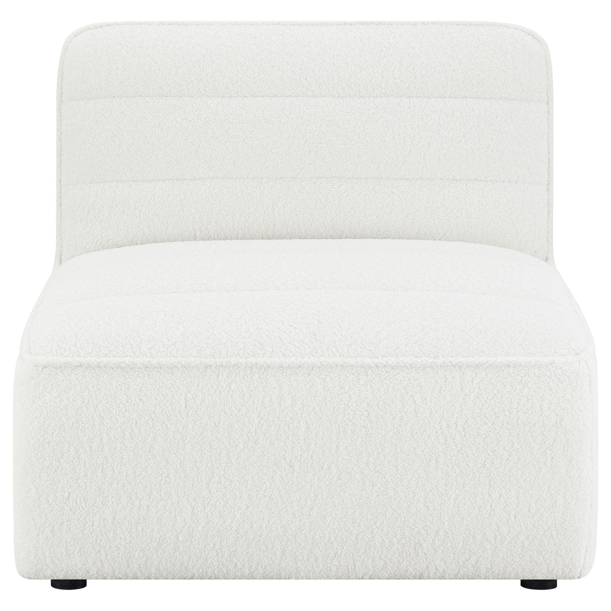 Bonnie - Upholstered Armless Chair With Channel Tufting - Ivory