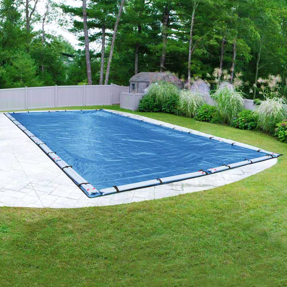 Econo Mesh 16 Ft. X 24 Ft. Rectangular Blue Mesh In-Ground Winter Pool Cover