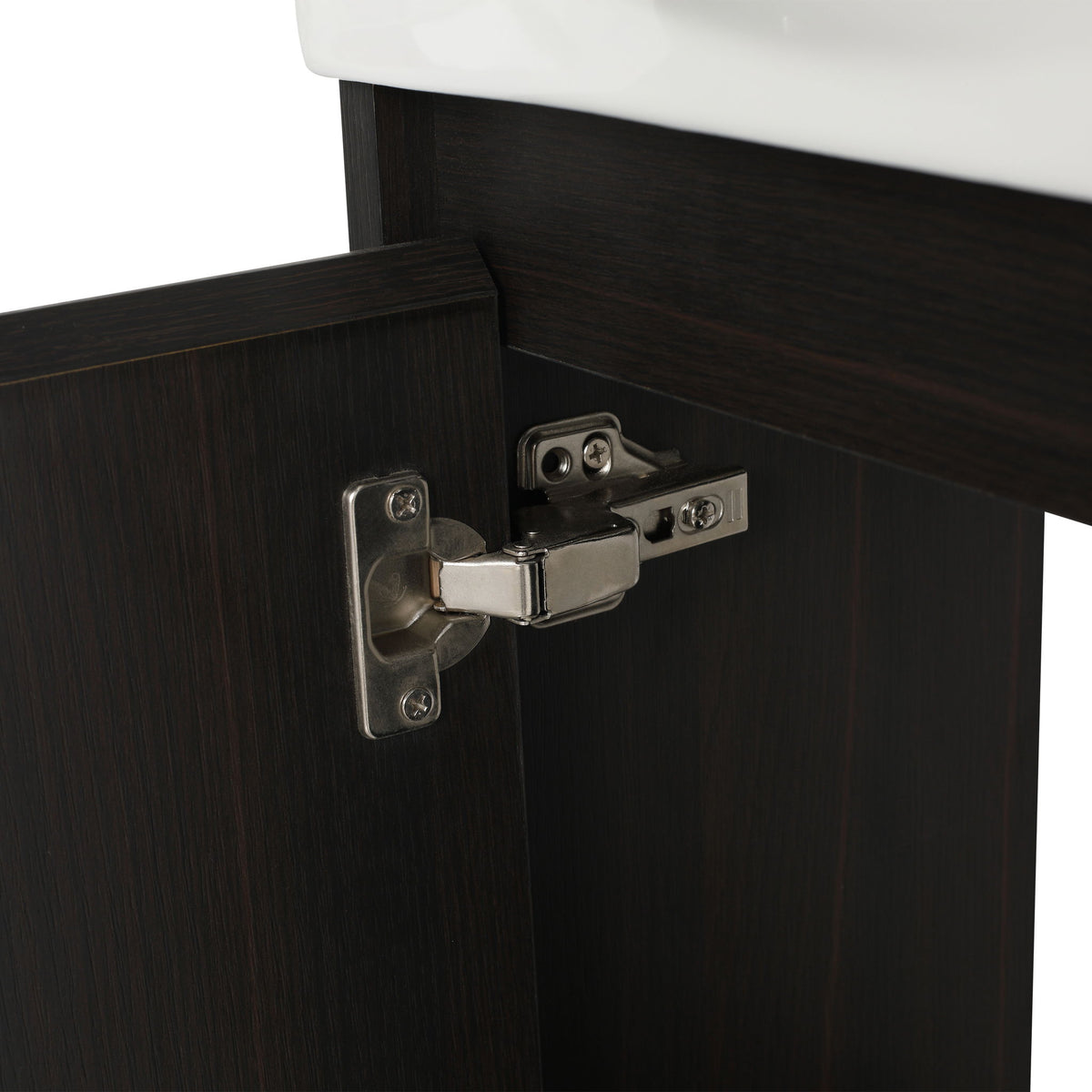 Modern Bathroom Vanity With Ceramic Basin, Wall Mounted Floating Sink Combo, Storage Cabinet