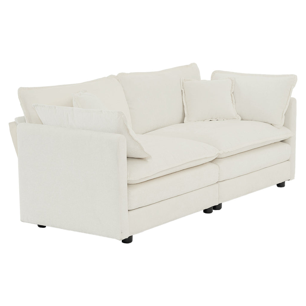 Sofa Set of 2 Chenille Couch, 2+3 Seater Sofa Set Deep Seat Sofa