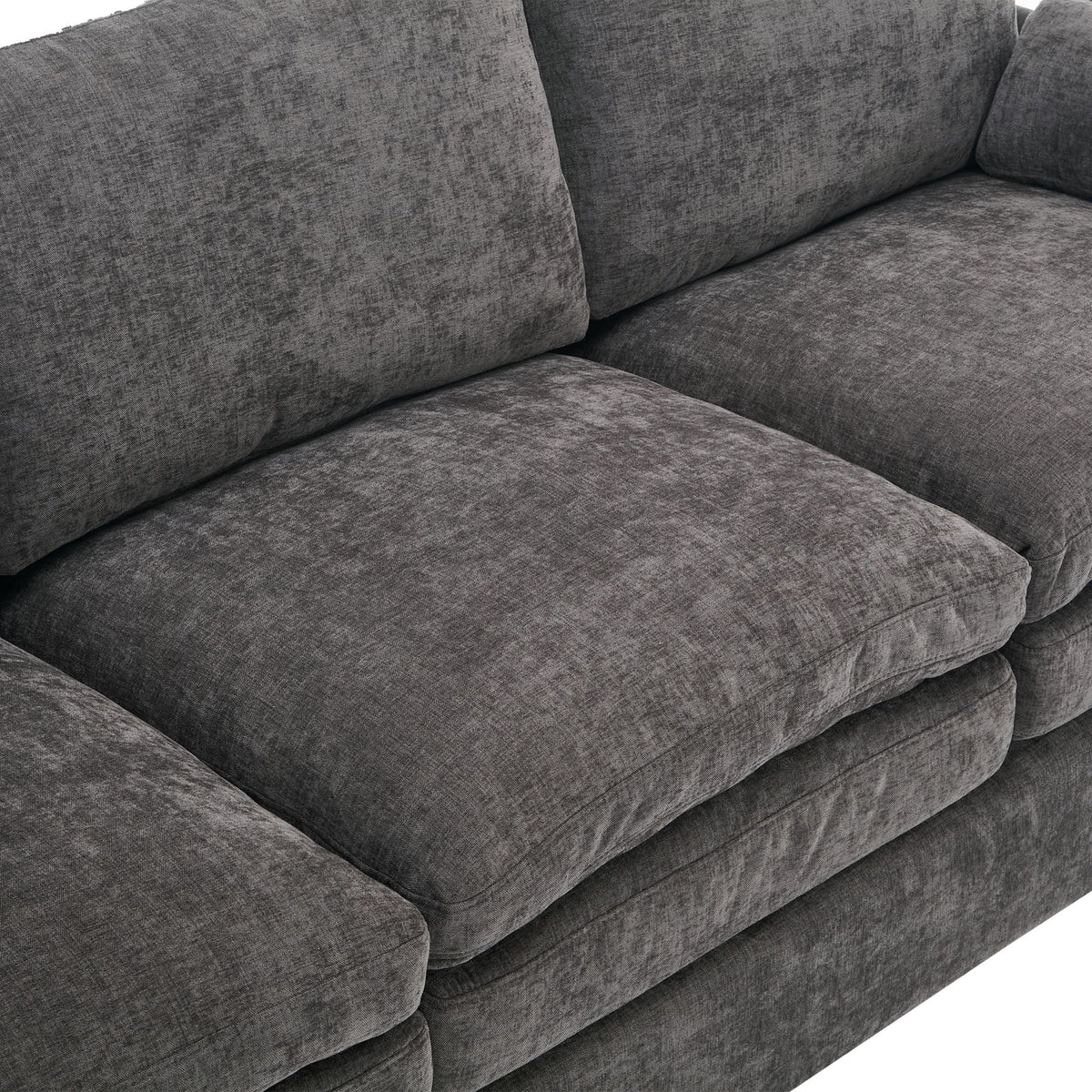 Cozy Upholstered Cushion Loveseat Sofa For Living Room