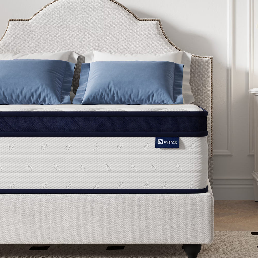 Breezure Pocket Spring Hybrid Queen Size Mattress 12 Inch Motion Isolation Mattresses in a Box,Medium Firm