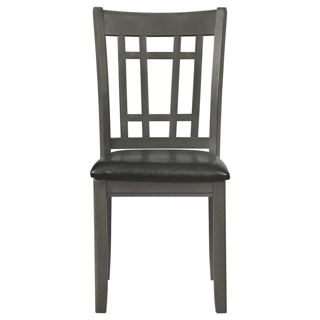 Ingall - 5 Piece Set With Storage Table And Upholstered Chairs - Medium Gray