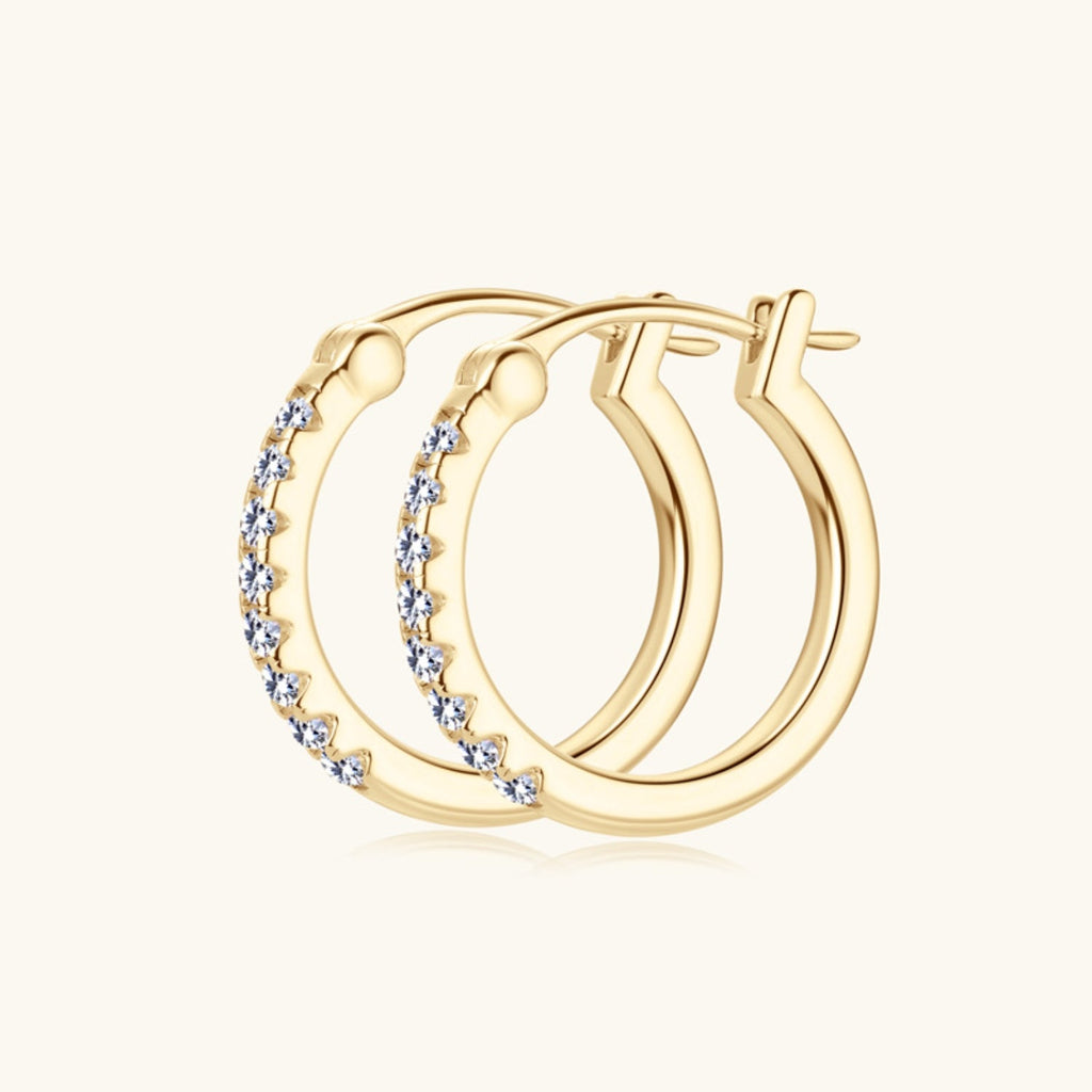 Pure Sterling Silver Sparkala™ Huggie Earrings