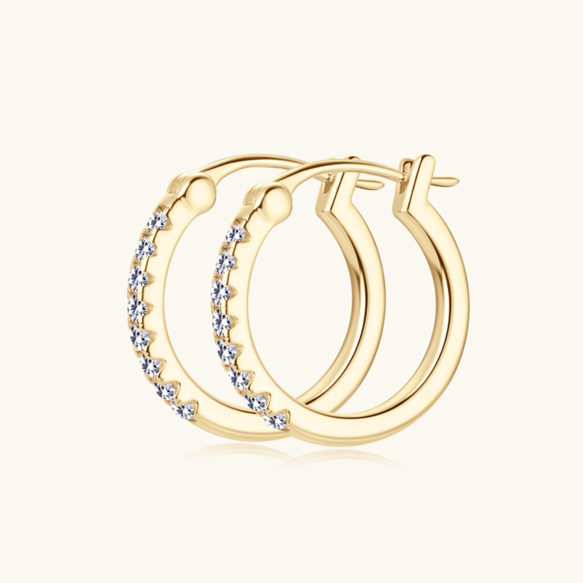 Pure Sterling Silver Sparkala™ Huggie Earrings