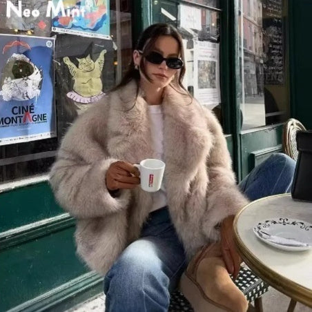Fur Autumn And Winter Faux Fur Women's Clothing Top
