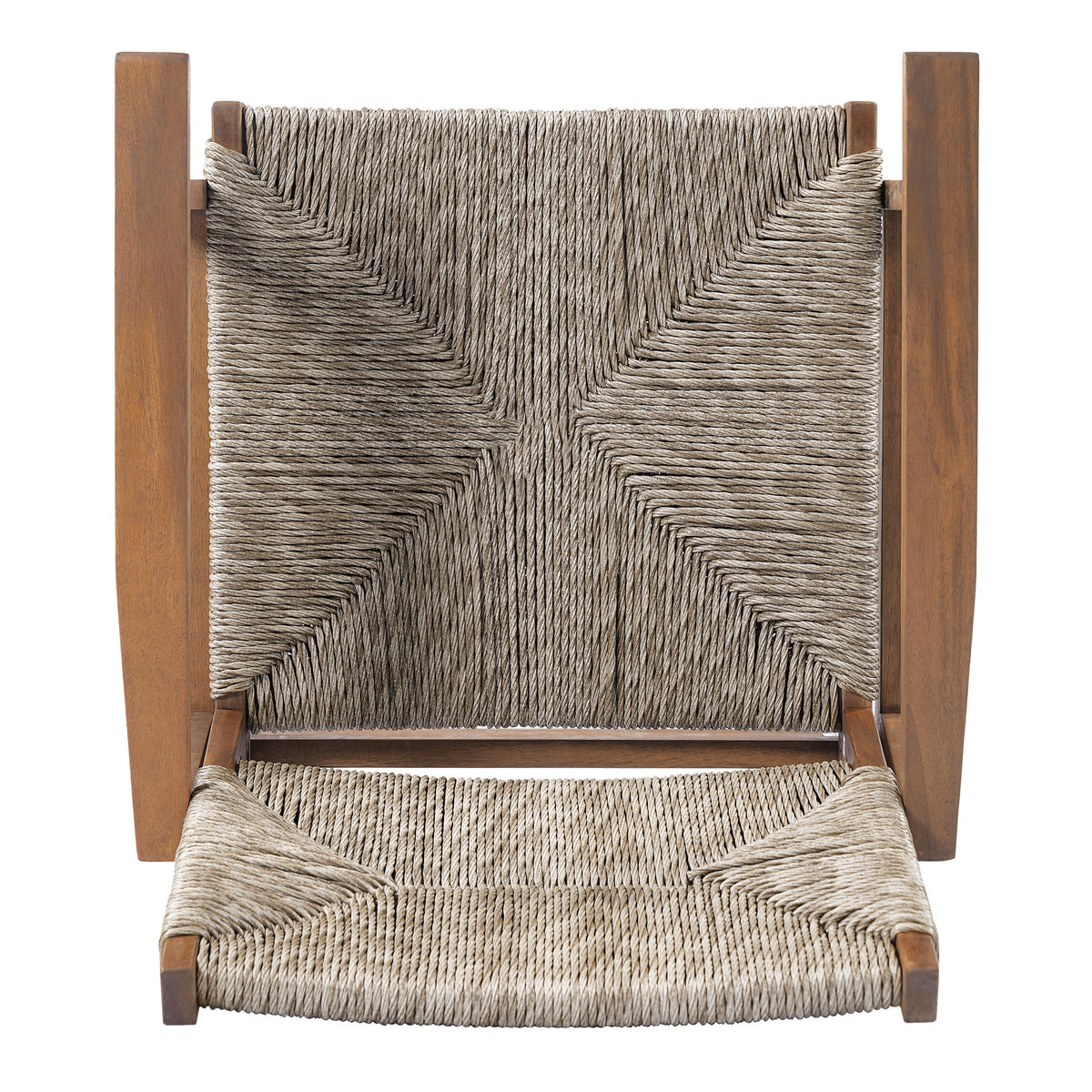 Durable Outdoor Dining Chair Set with Acacia Wood Frame and Wicker Seat