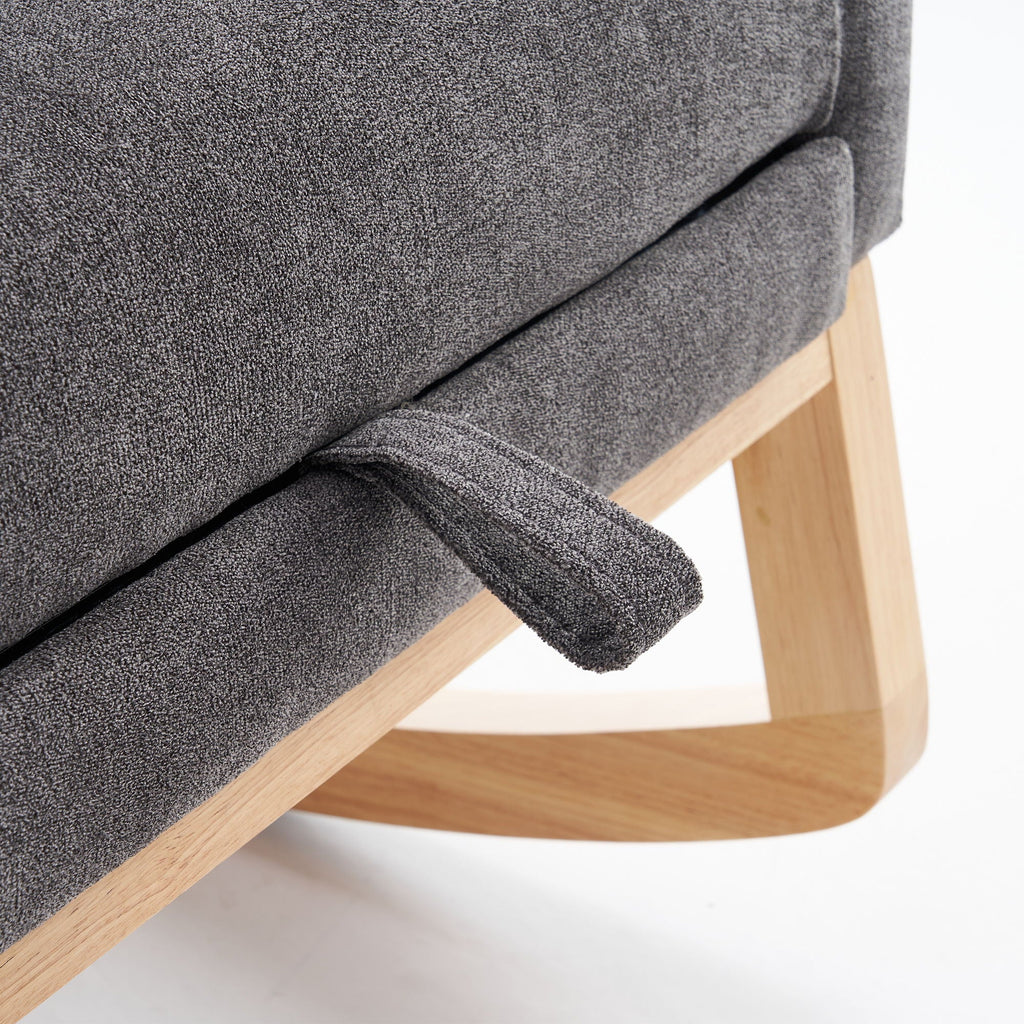 Accent Rocking Chair With Footrest, High Back