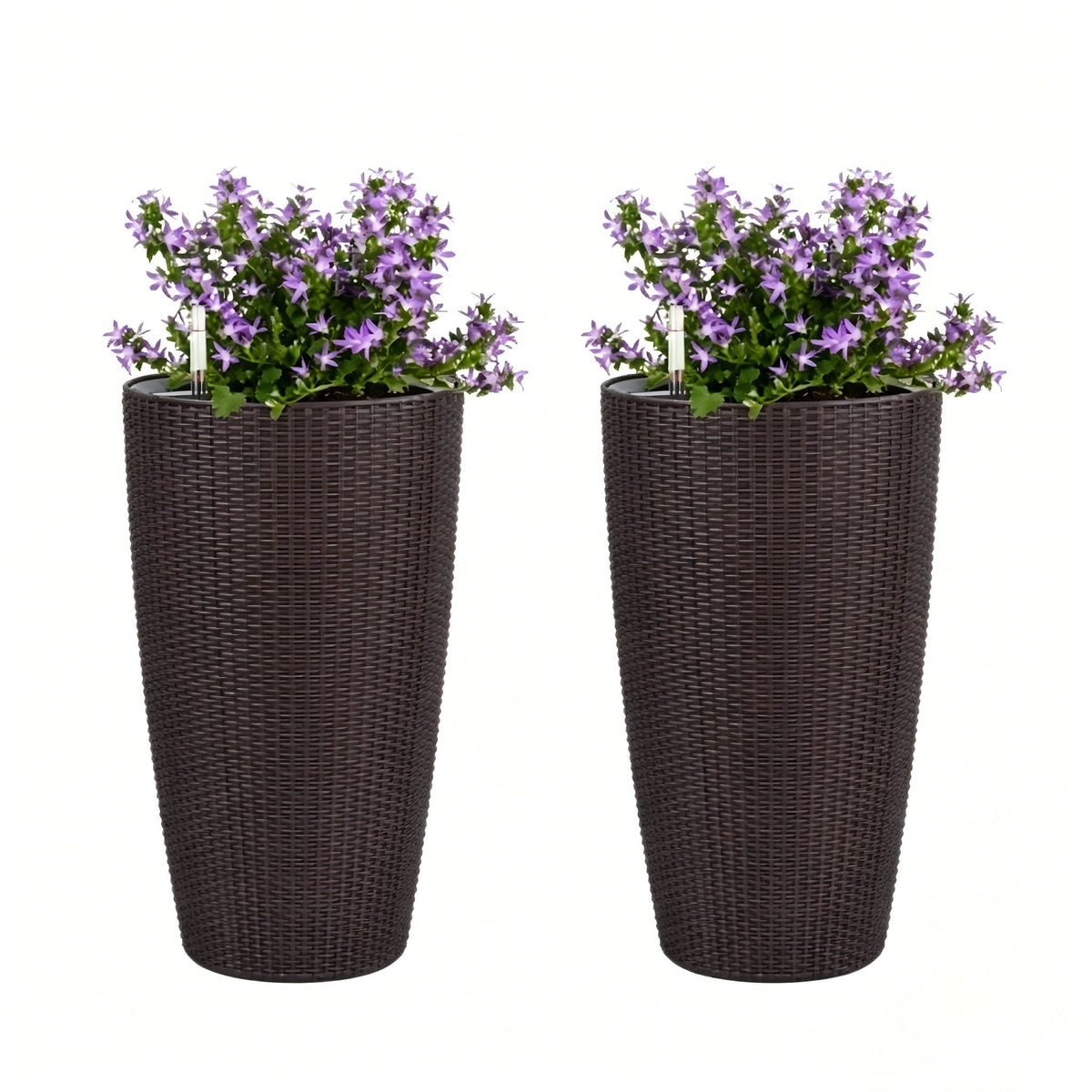 Tall Planters Set With Water Level Monitor And Auto Watering