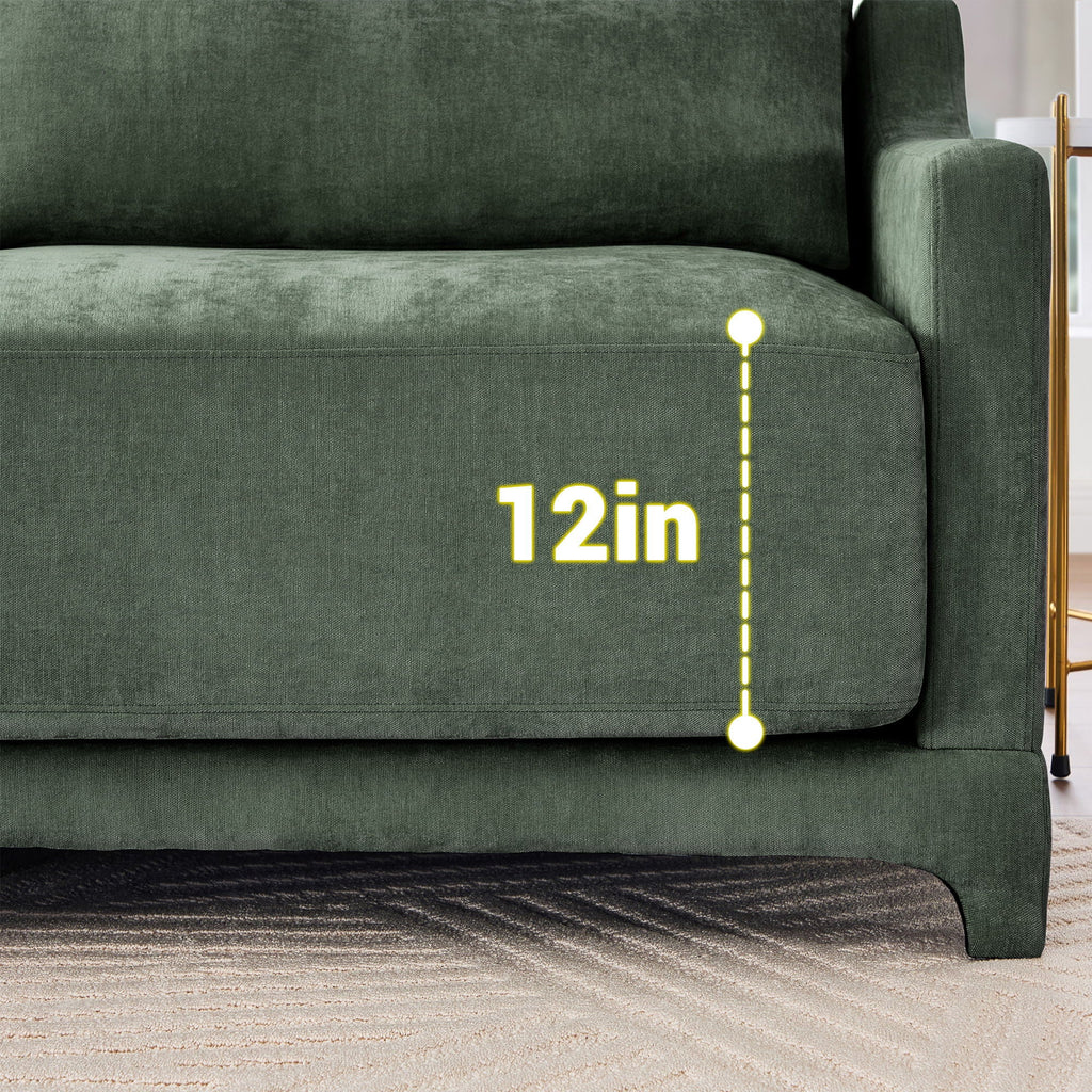 Elegant Sofa With Ergonomic Design And Lumbar Pillows