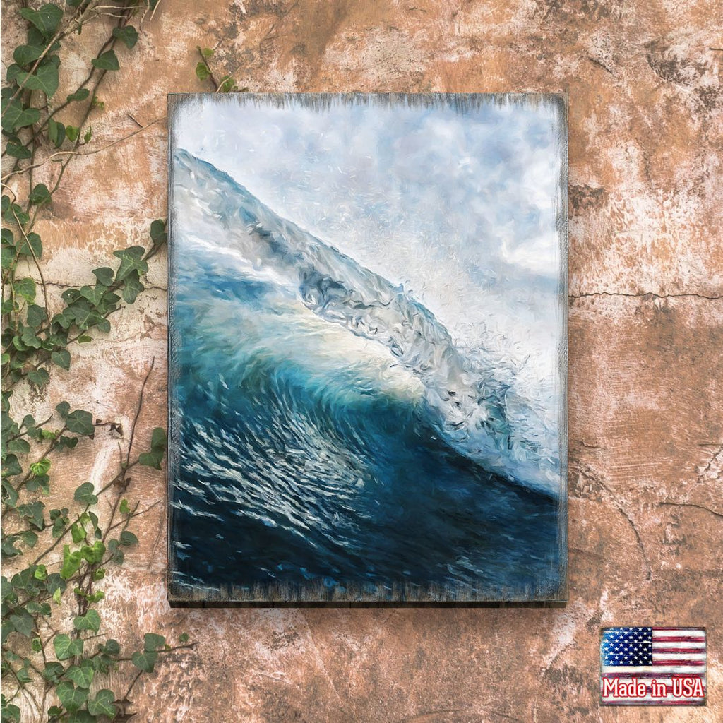 Ocean Wave Art Wooden Wall Art by Nature Wonders - Nature Wildlife Decor  - 95396B